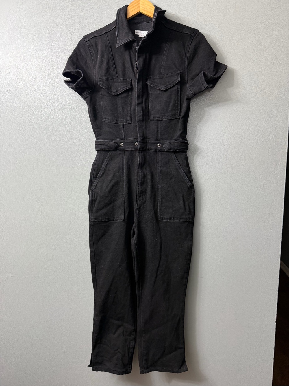 GOOD AMERICANFit for Success Bootcut Denim Jumpsuit Size M